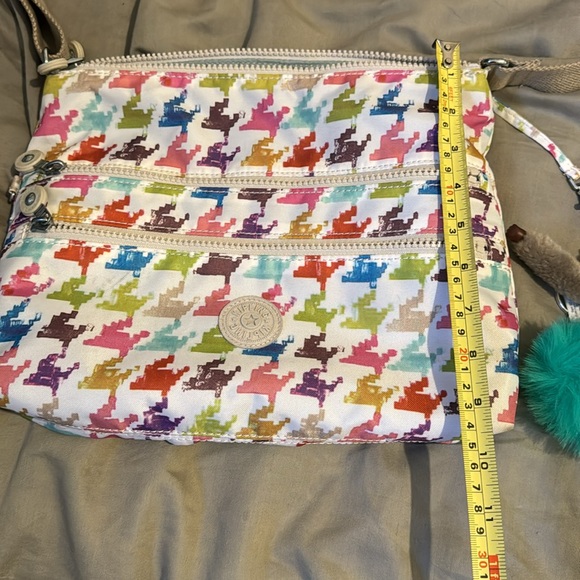 Kipling Multi Zip Houndstooth Multi Color Crossbody - Picture 3 of 10